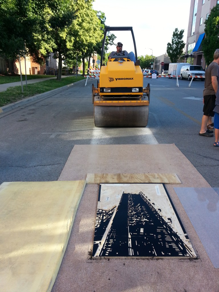 Plate moved to street!